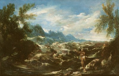 Saint Anthony of Padua Preaching to the Fishes at Rimini by Alessandro Magnasco